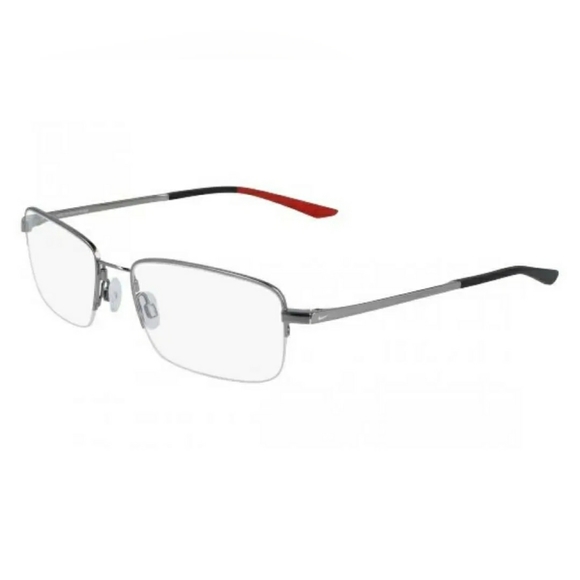 Nike 4306 073 Silver Semi Rimless Sport Eyeglasses Frame Flexon Bridge - Picture 1 of 4